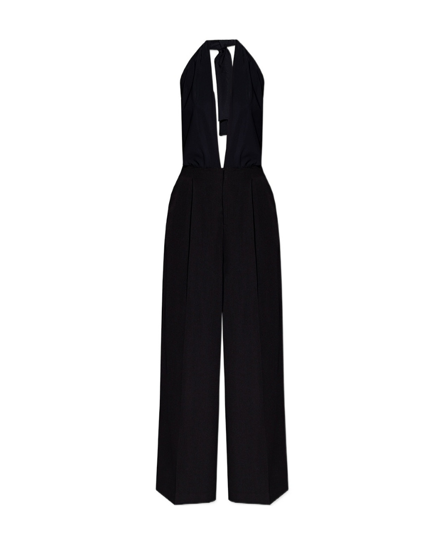 Mm6 Maison Margiela Cut-detail Tailored Jumpsuit In Black