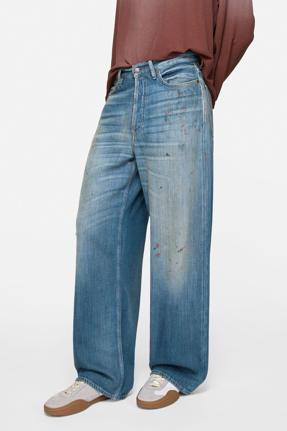 Acne Studios Belt Loop Jeans In Blue
