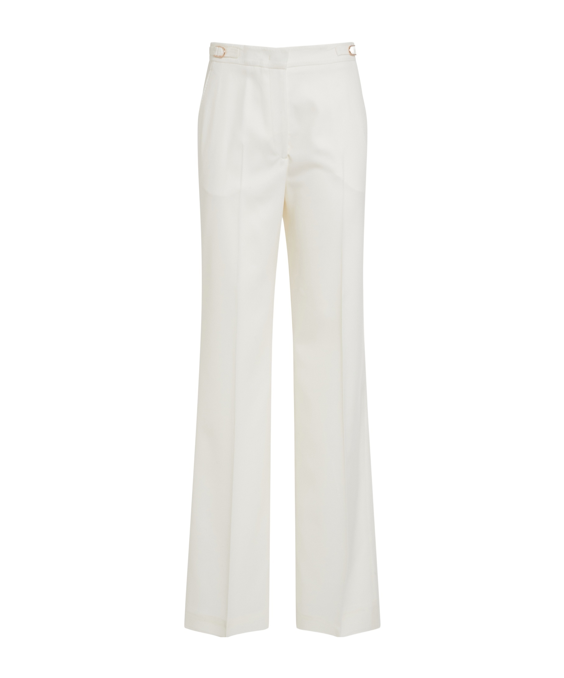 Shop Gabriela Hearst Front Pleated Casual Pants In White