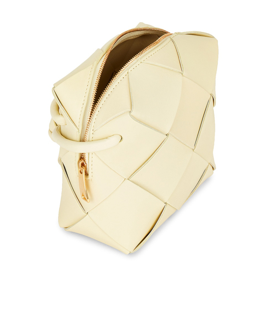 Bottega Veneta Logo Mini Shoulder Bag In Nude