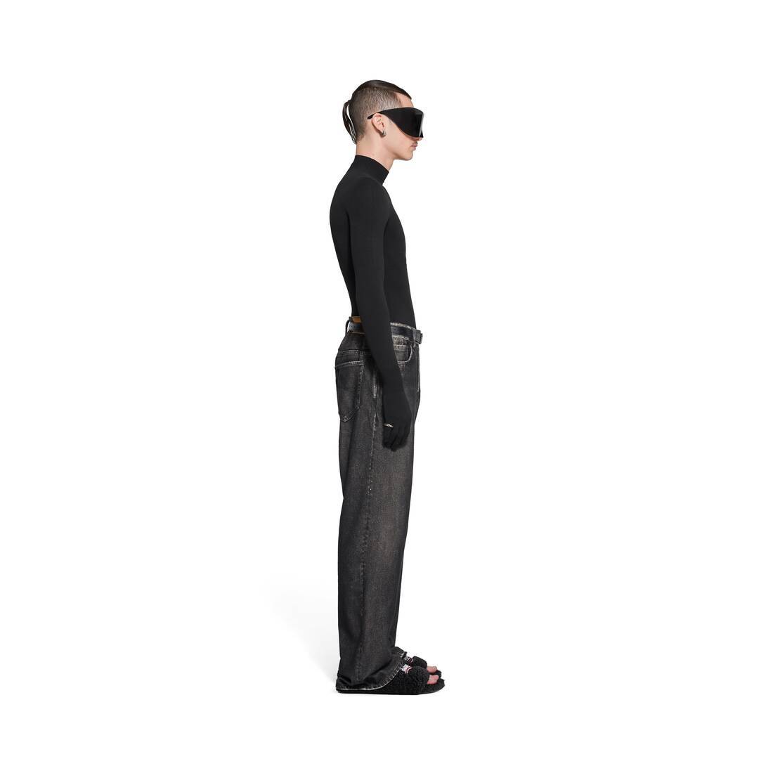 Balenciaga Halbhohe Wide-leg-jeans In Black