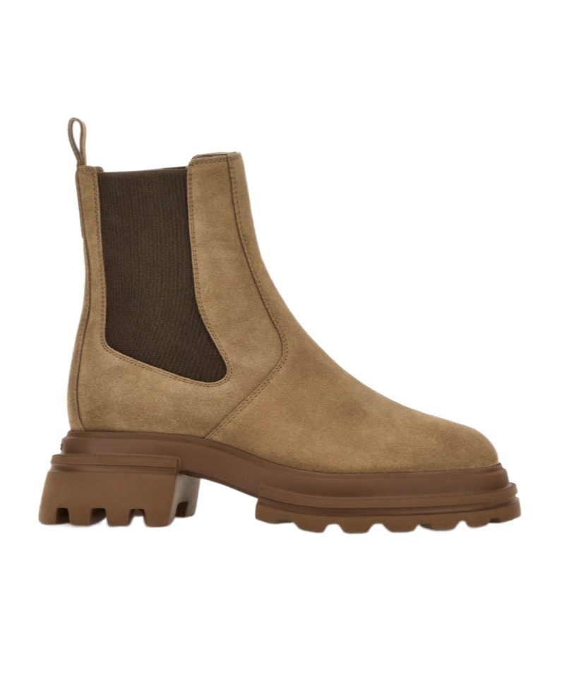 Hogan Elastic Panels Rubber Sole In Brown