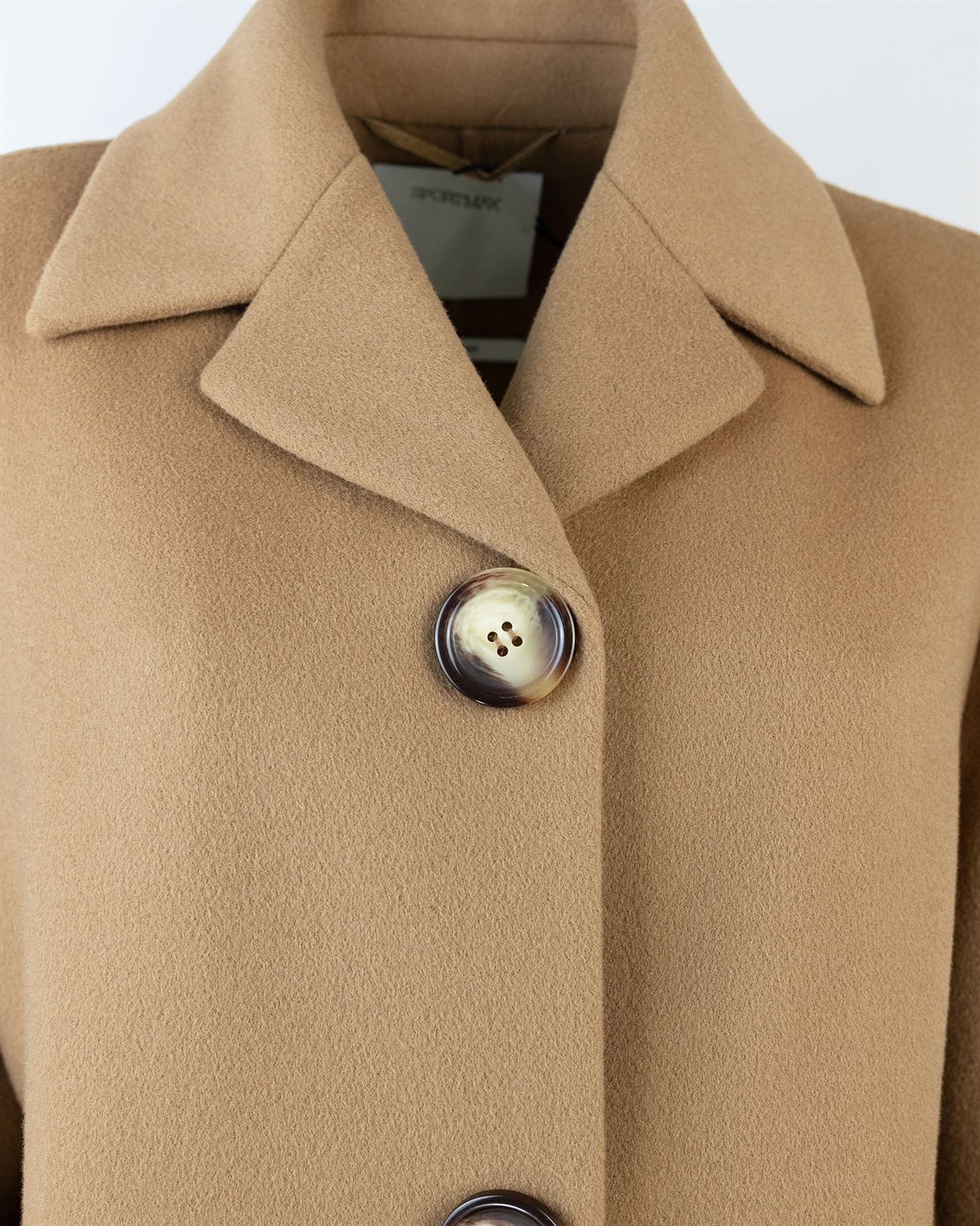 Sportmax Brown Wool Midi Coat In Brown