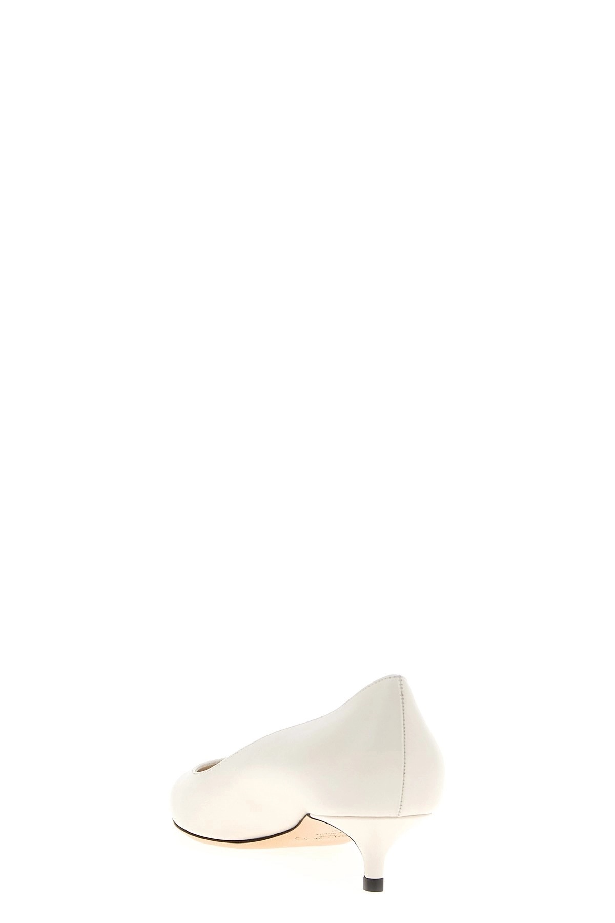 Jimmy Choo Amelia Leather Kitten-heel Pumps In White