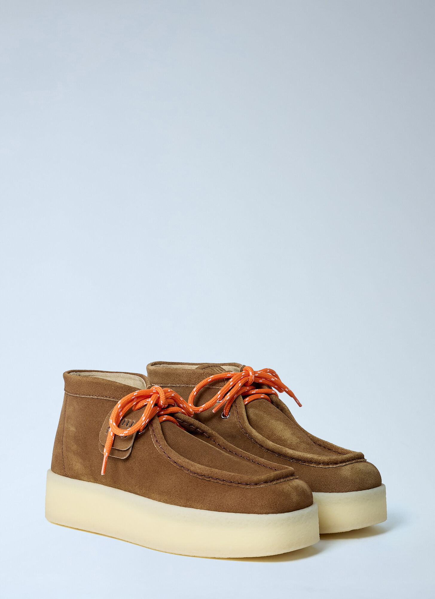 Miu Miu Suede Platform Ankle Boots In Brown