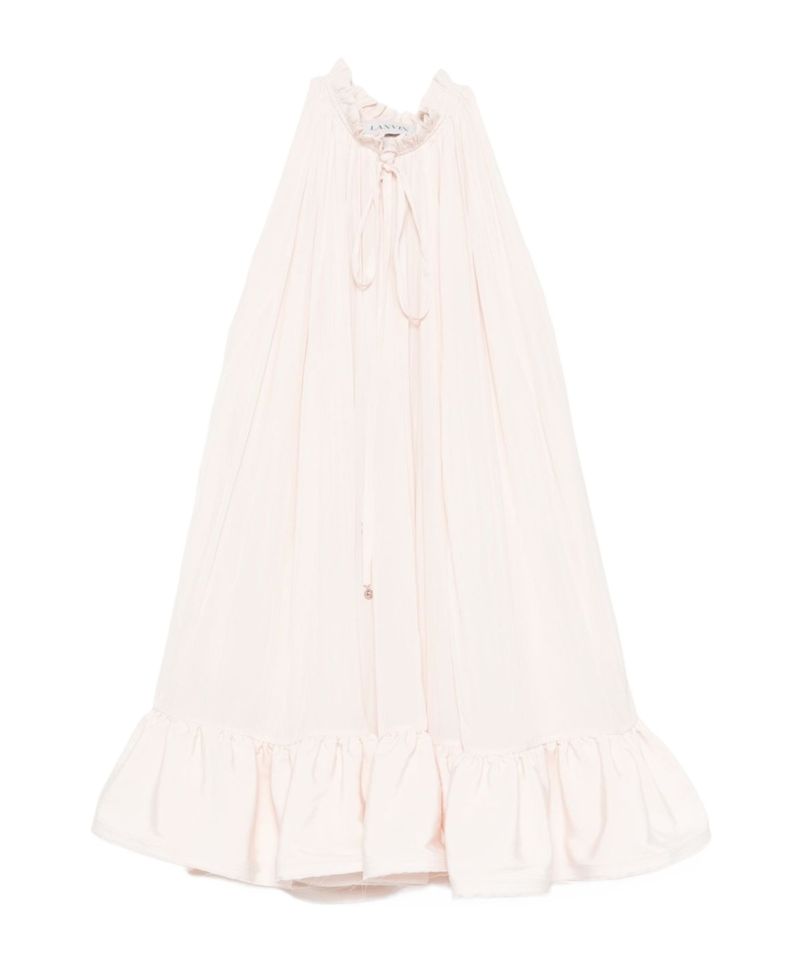 Lanvin Frill-neck Ruffled Mini Dress In White