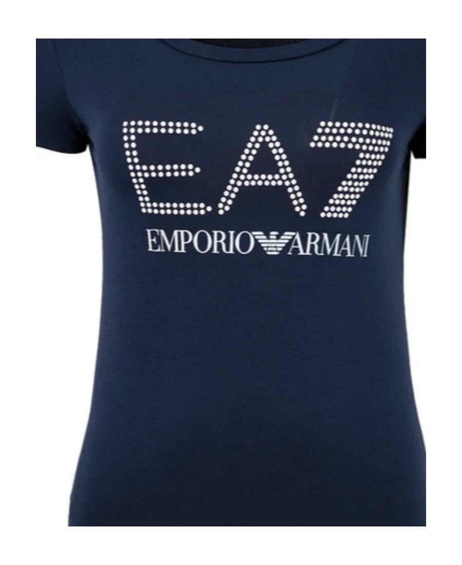 EMPORIO ARMANI NAVY BLUE LOGO T-SHIRT 