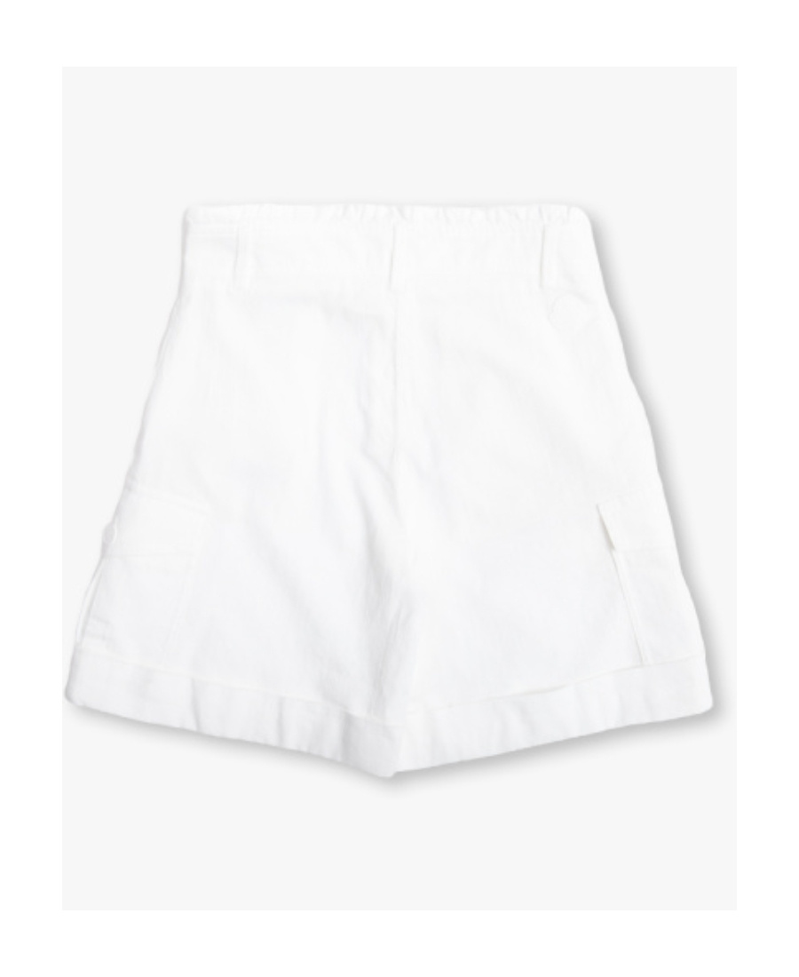 Moncler Paperbag-waist Shorts In White