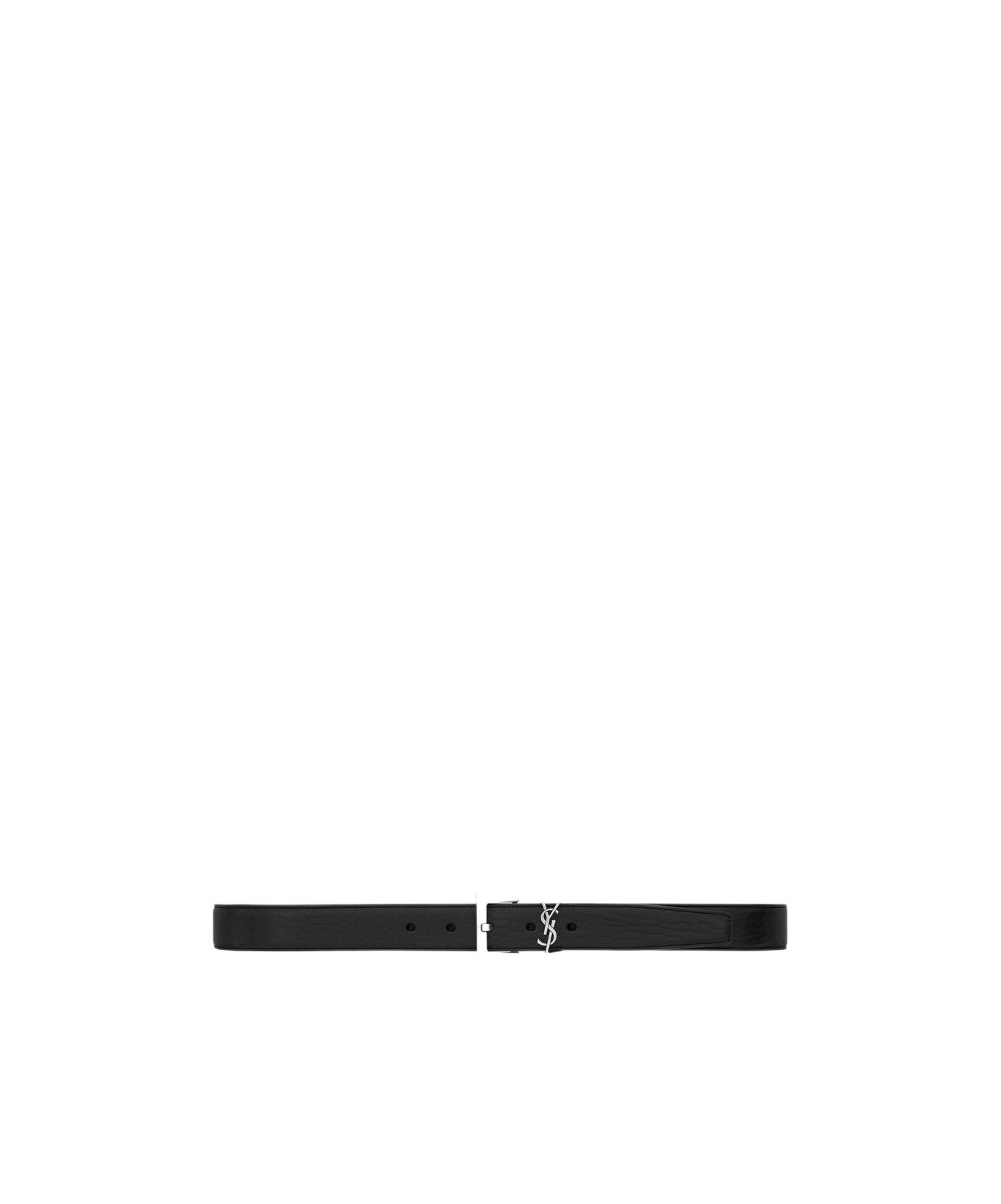 Saint Laurent Monogram Belt In Black