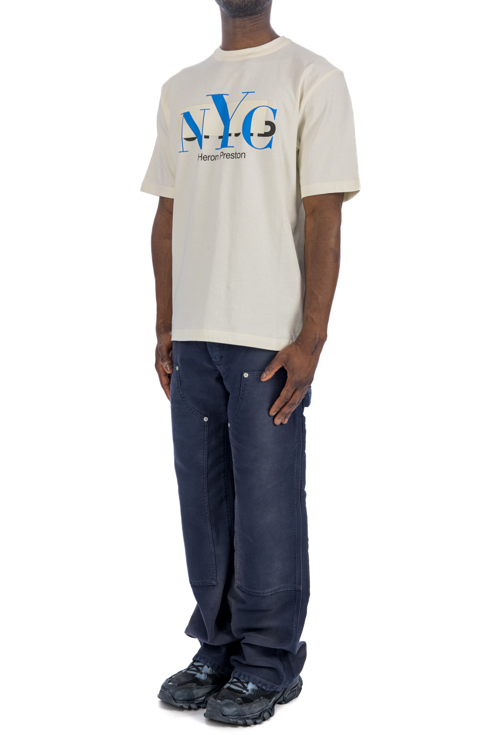 Heron Preston Nyc Censored Crewneck T-shirt In White