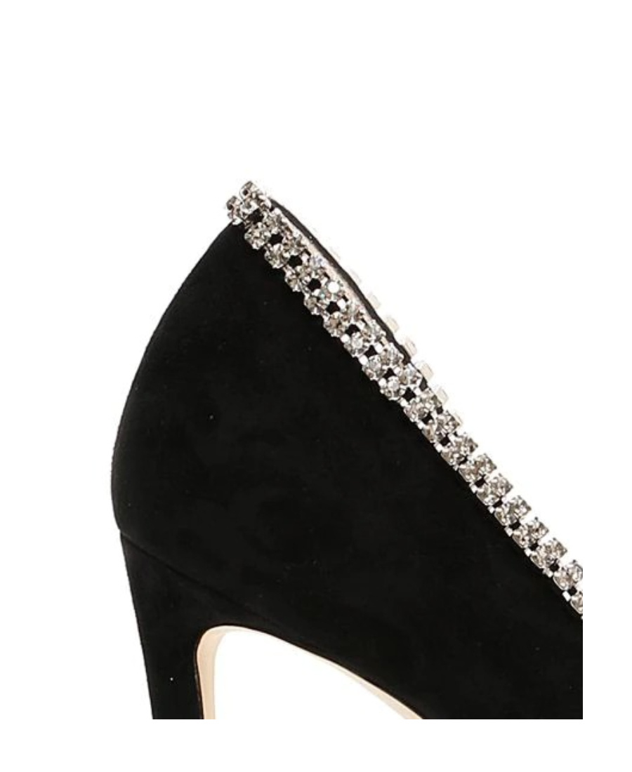 Jimmy Choo Crystal Decorated High Heels In Black
