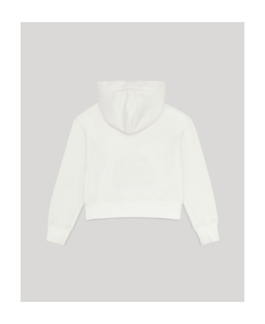 Palm Angels Embroidered Teddy-motif Hoodie In White