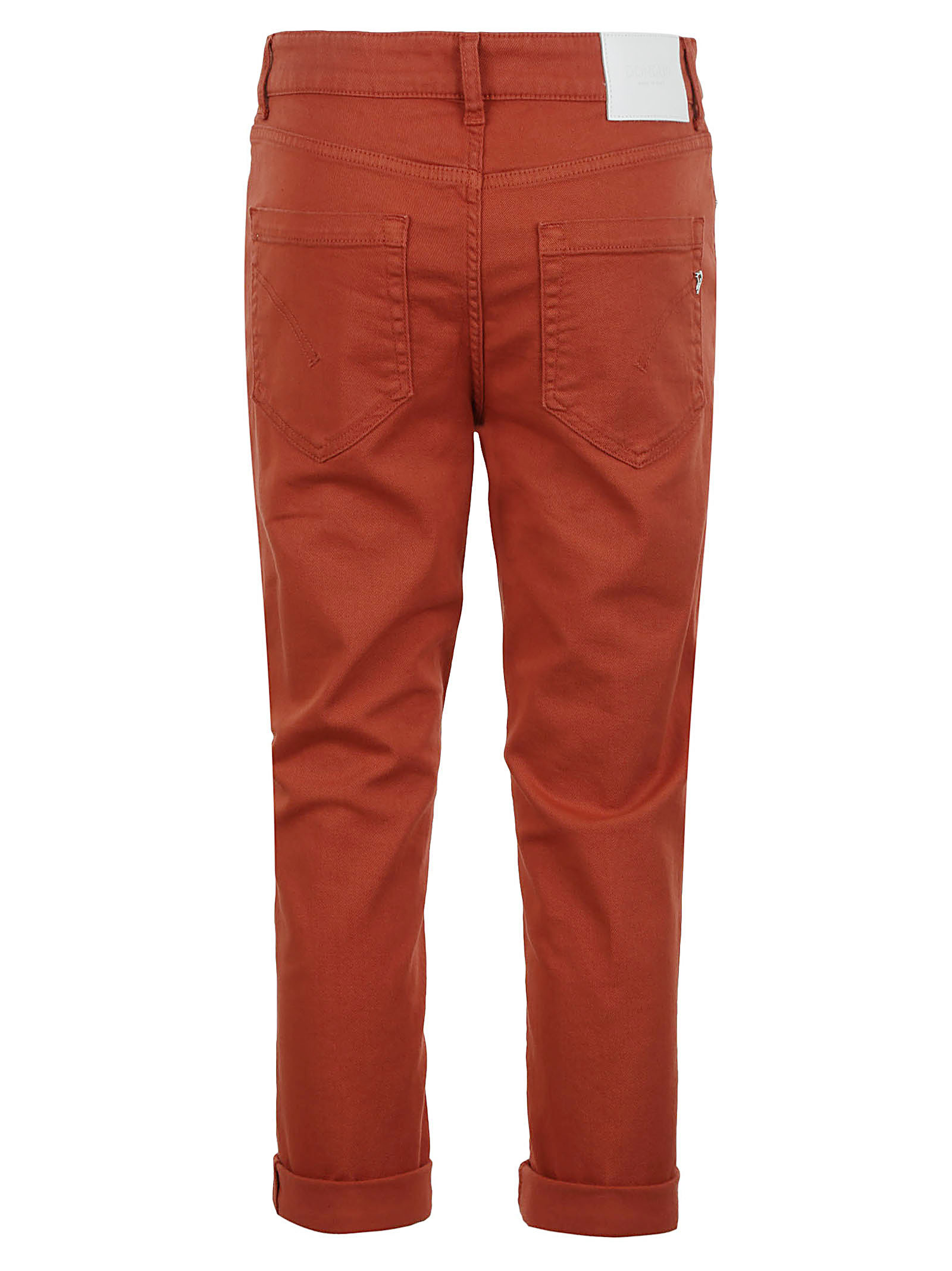 Dondup Koons Logo-patch Cropped Jeans In Brown