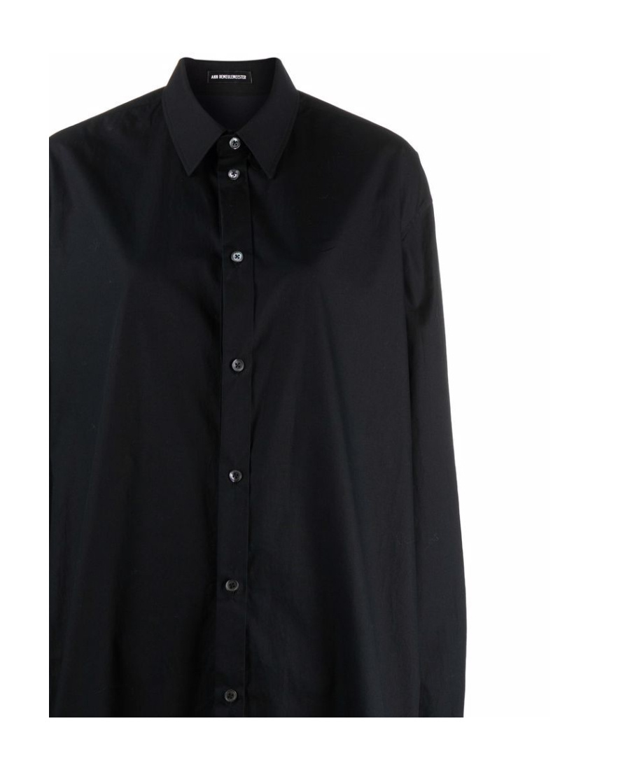 Ann Demeulemeester Buttoned-up Oversized Shirt In Black