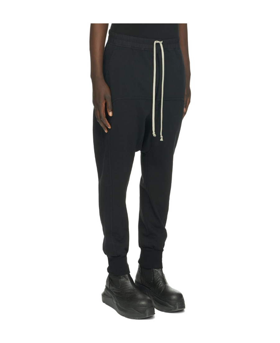 Rick Owens Drkshdw Drawstring Drop-crotch Trousers In Black