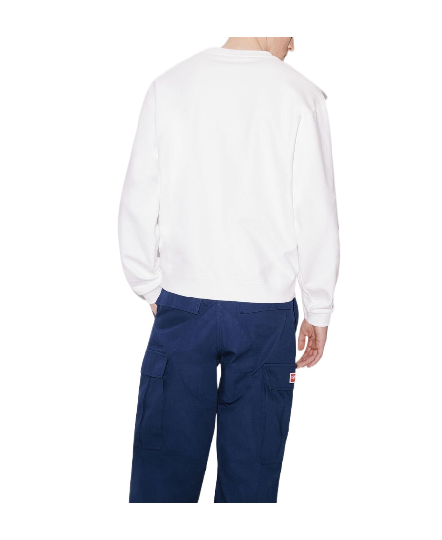 Kenzo Logo-print Cotton Hoodie In White