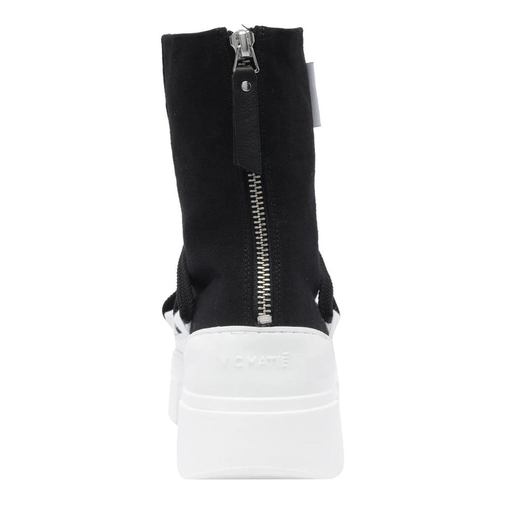 Vic Matie Round Toe High Top Casual Shoes In Black