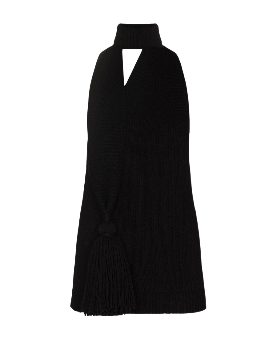 Bottega Veneta Black Wool Top In Black