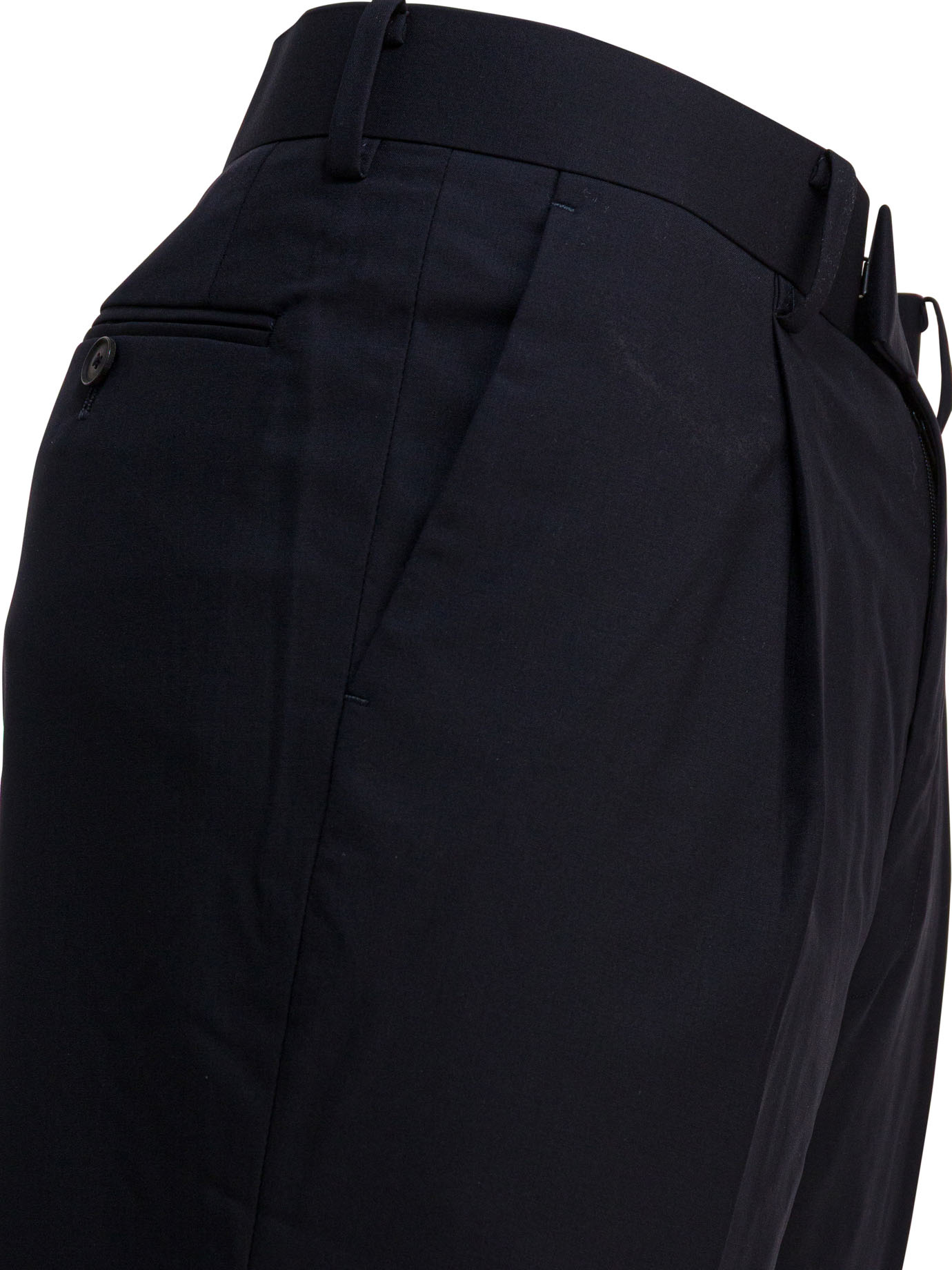 Auralee Tailored Trousers With Pleats And Pockets In Blue