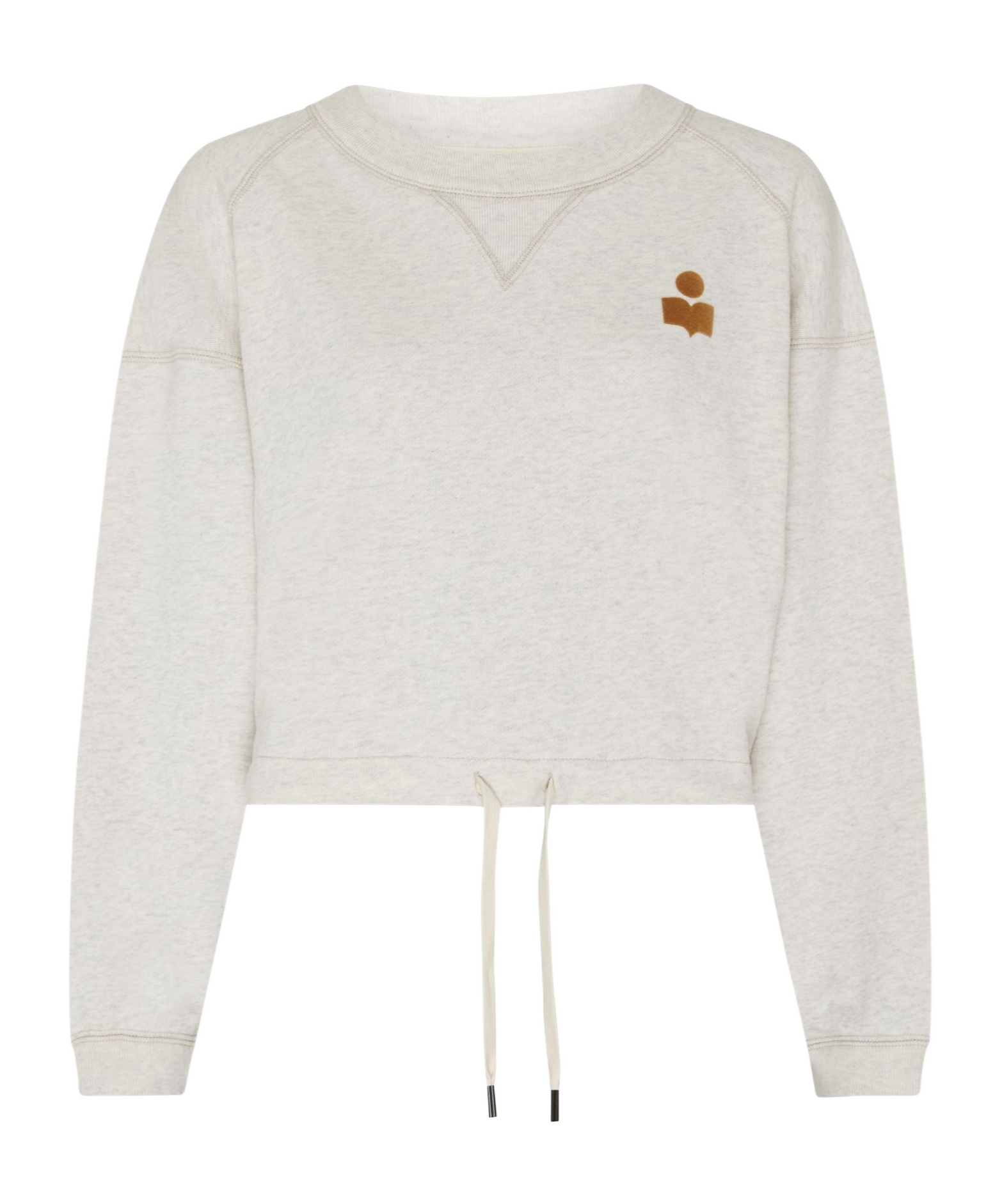 Isabel Marant Étoile Margo Cropped Hoodie In Natural Color/camel Color