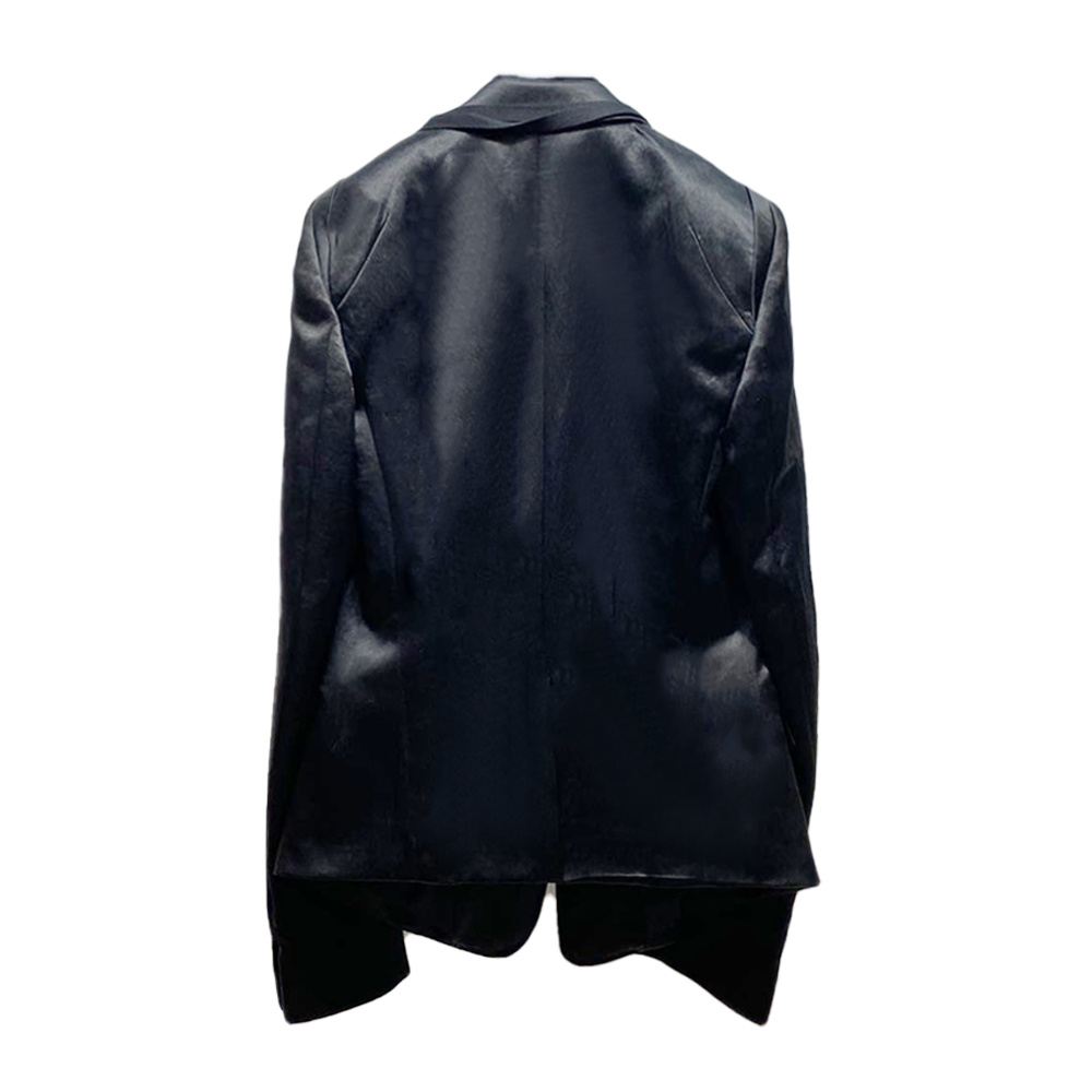 Ann Demeulemeester Logo V-collar Suit Jacket In Black
