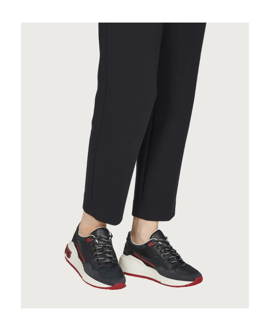 Ferragamo Black Cosma Sock High-top Sneakers Woman In Black