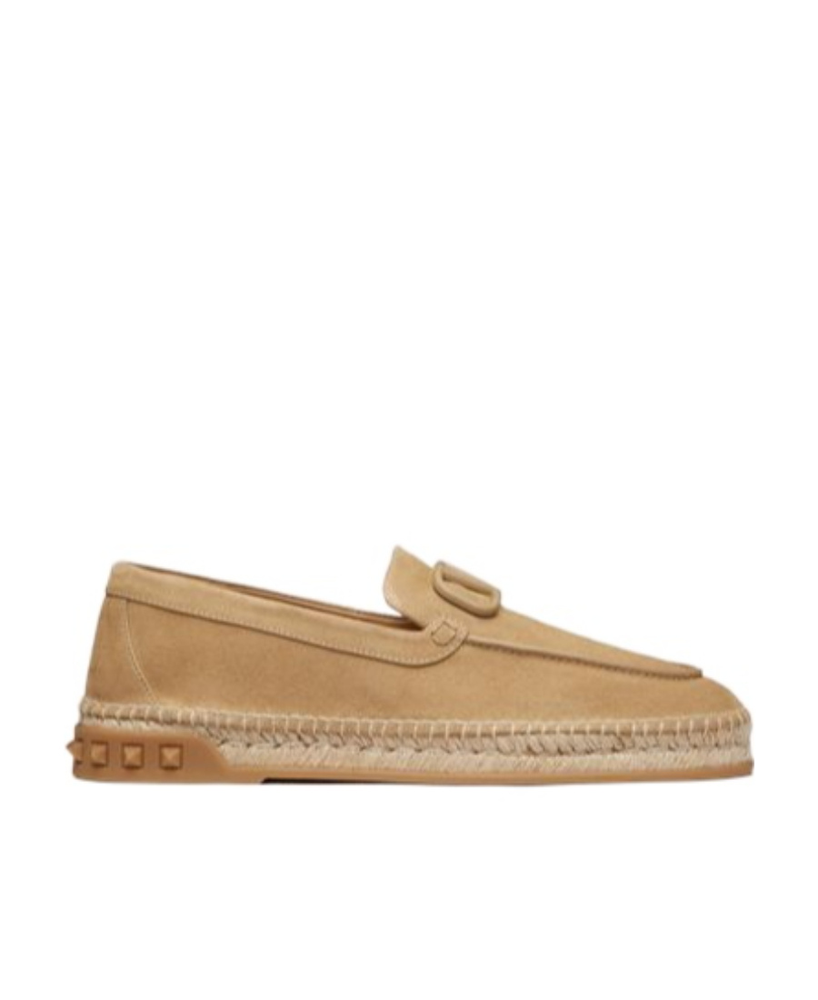 Valentino Garavani Vlogo Signature Espadrilles In Gold