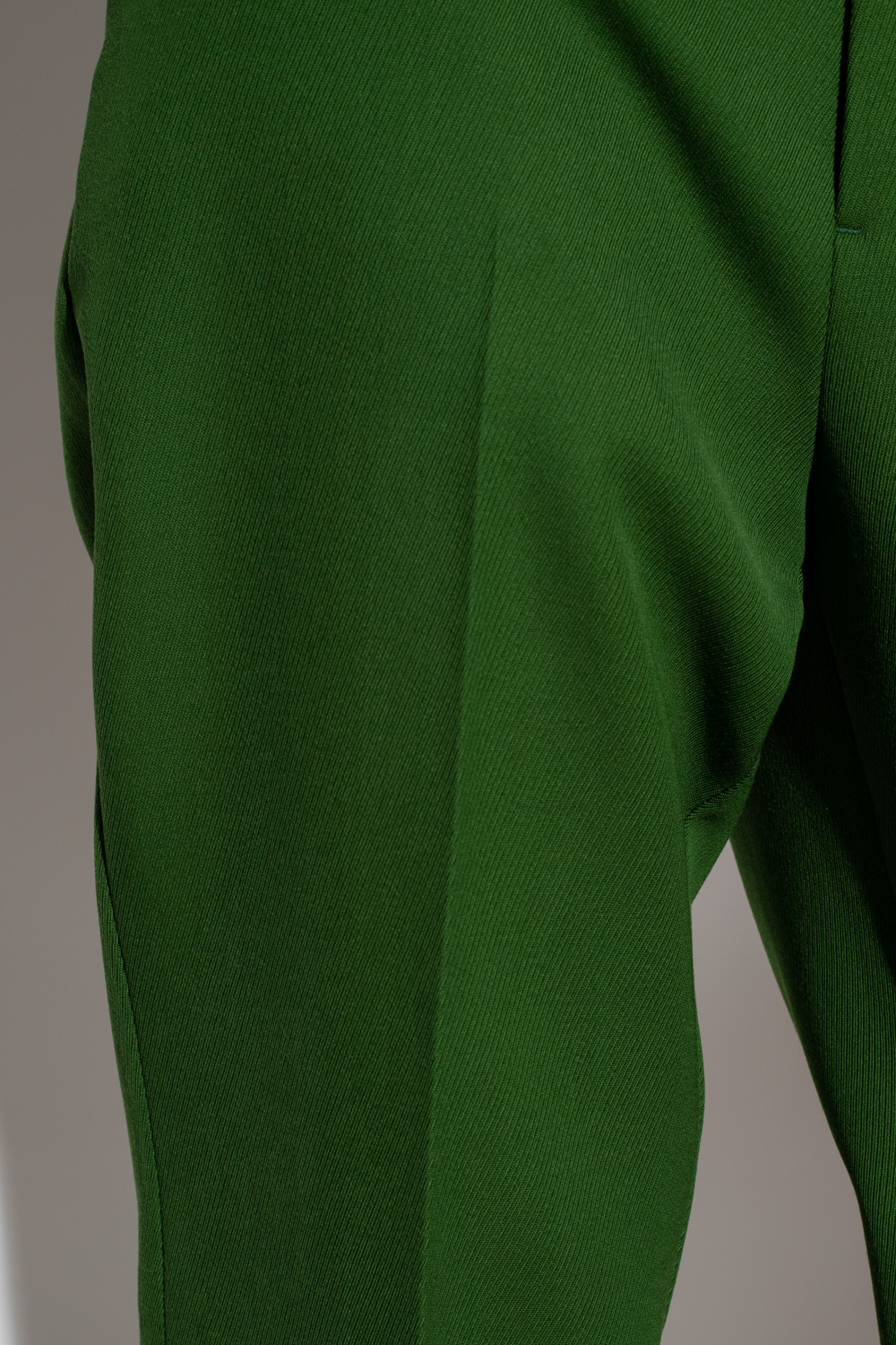 Ami Alexandre Mattiussi High-waisted Wool Trousers In Green