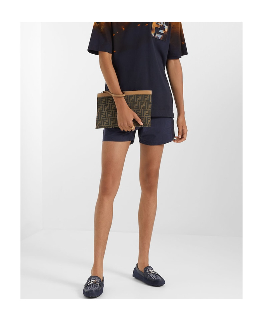 Fendi Nylon Swim Shorts In Black