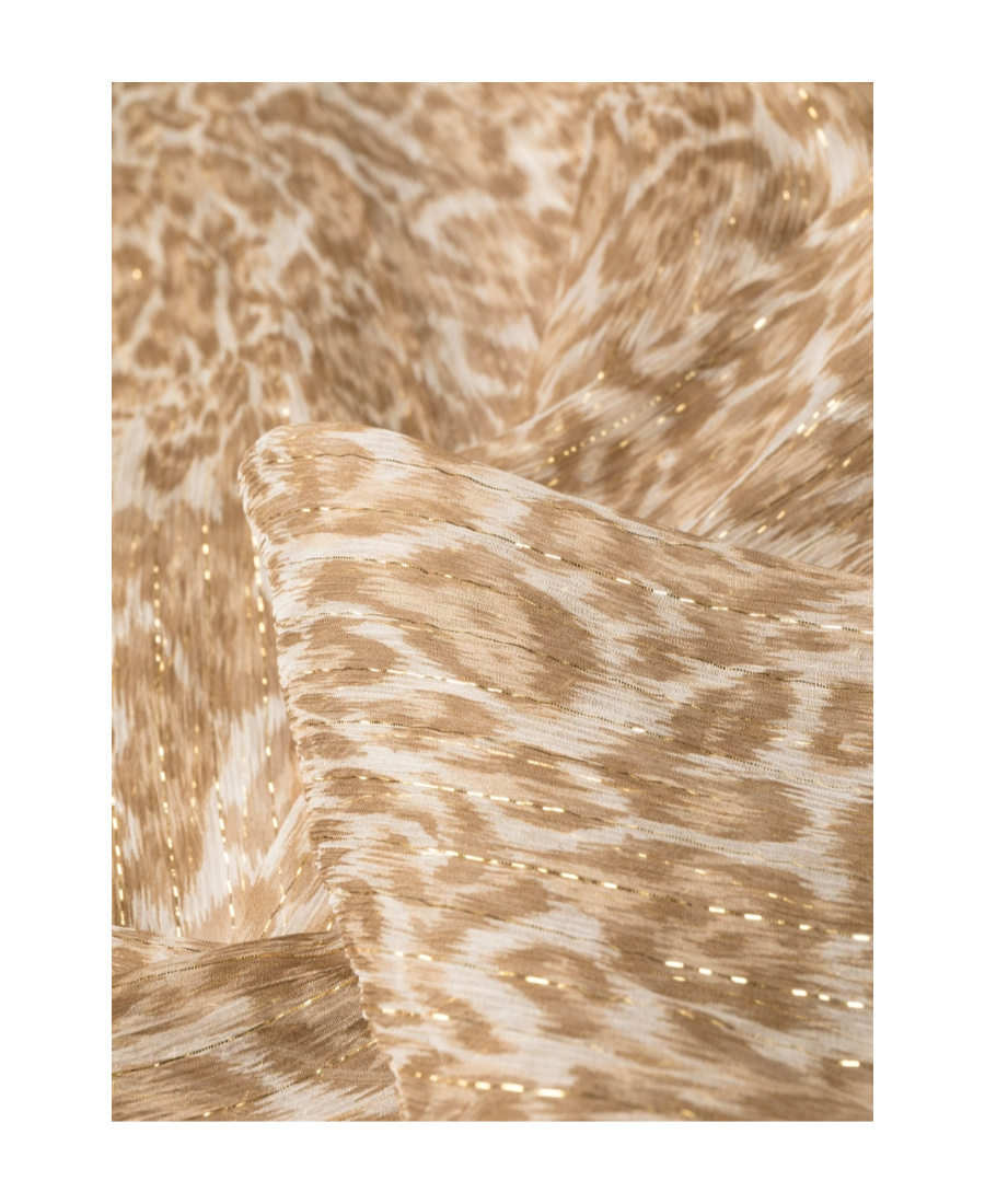 Ermanno Scervino Sheer Silk Midi Dress In Nude
