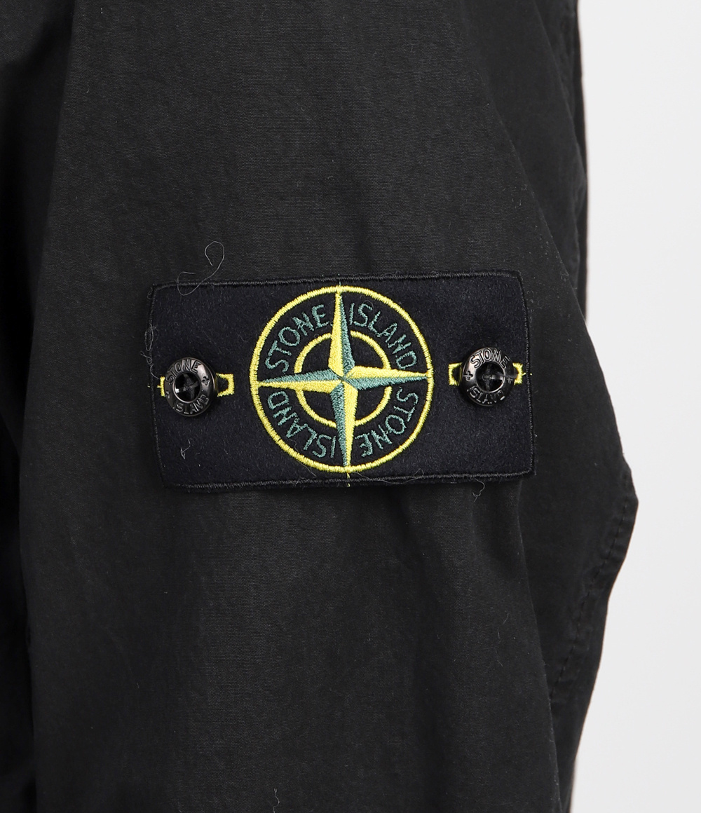 Stone Island Compass-badge Hooded Jacket In Black