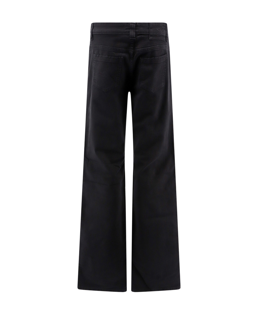 Blumarine Denim Cargo Trousers In Black