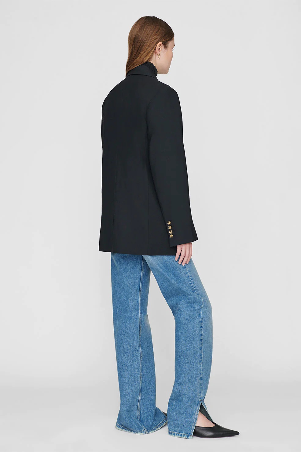 ANINE BING KAIA DOUBLE-BREASTED COTTON BLAZER