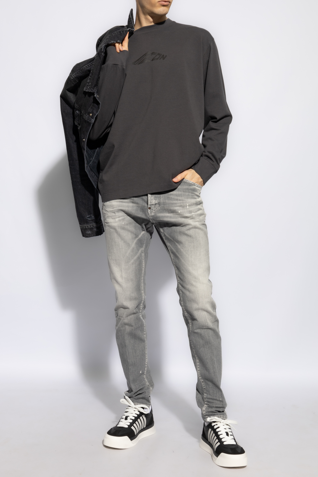 Dsquared2 Cool Guy Cotton Denim Jeans In Gray