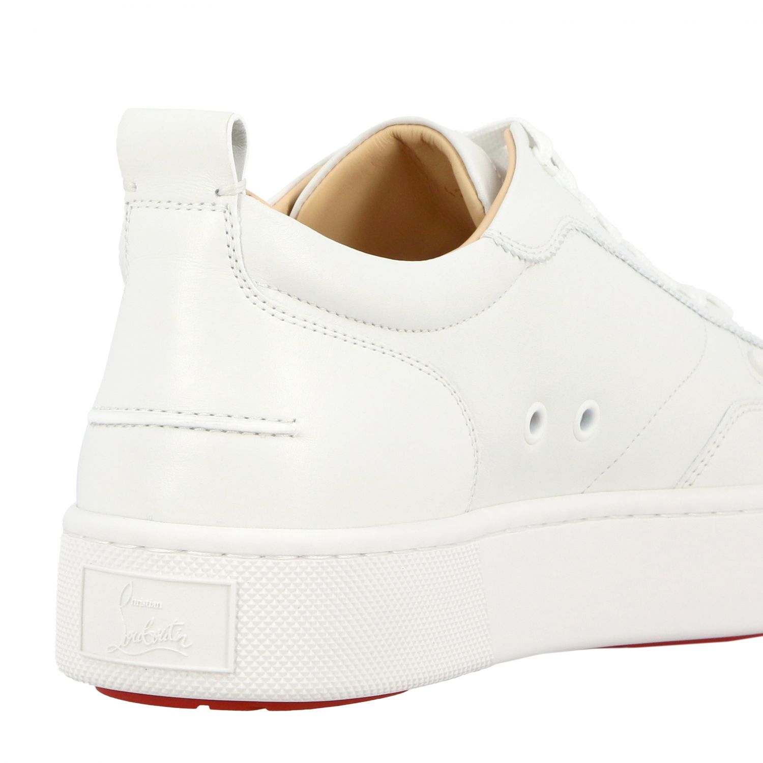 Christian Louboutin Happyrui Spikes Sneakers In White