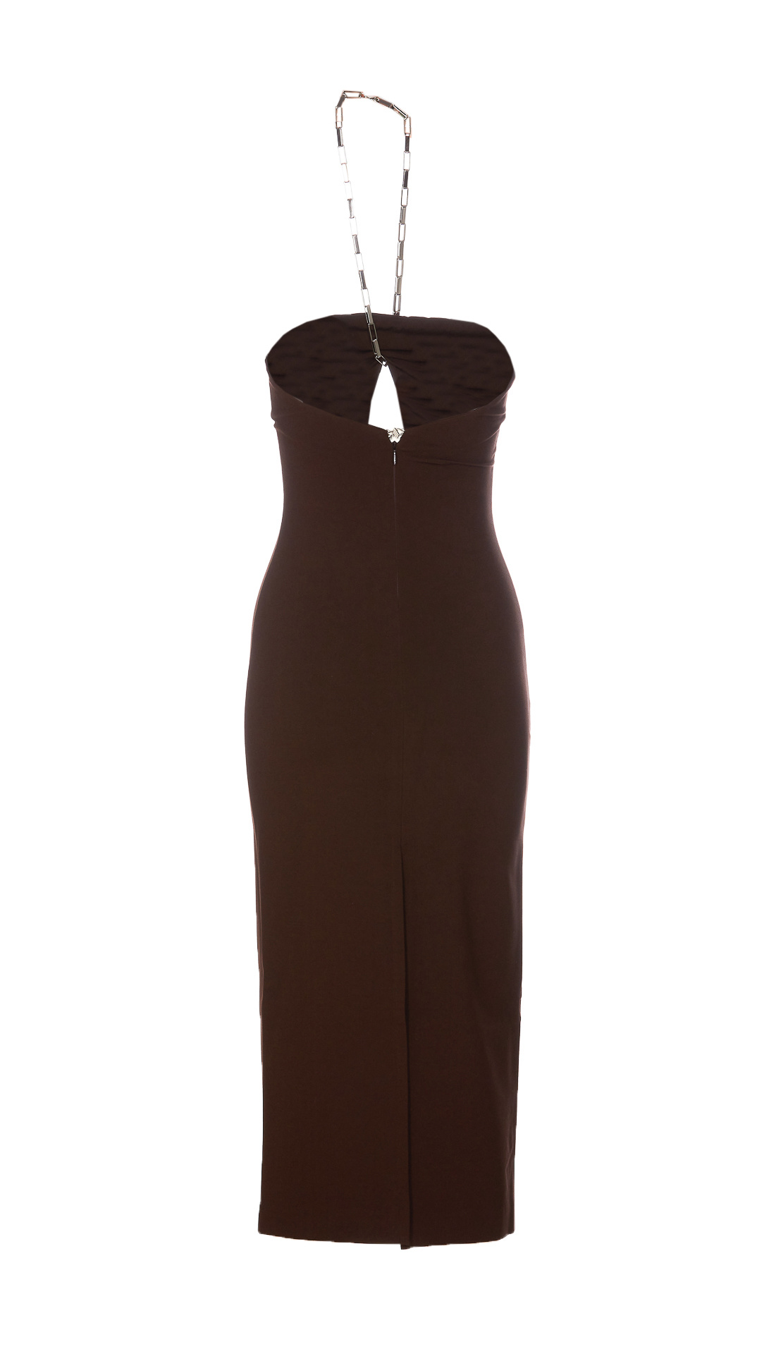Attico Halterneck Midi Dress In Black