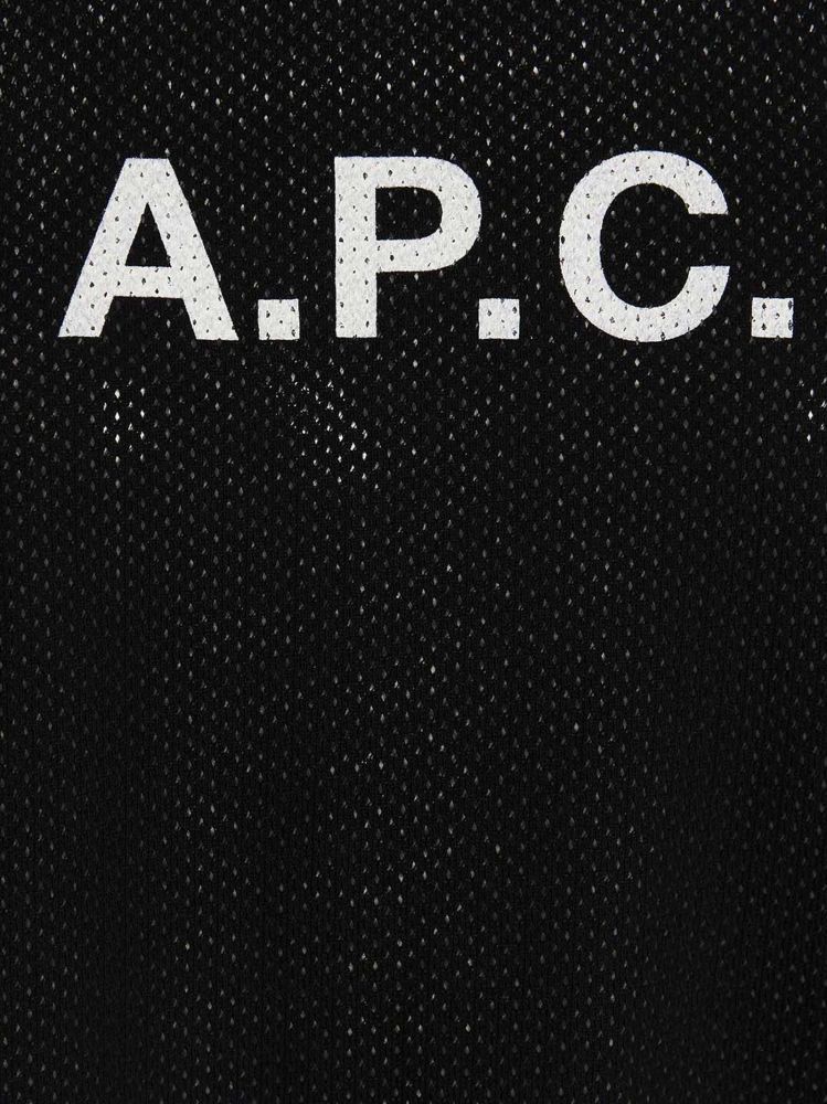 Apc Logo-print Cotton T-shirt In Black