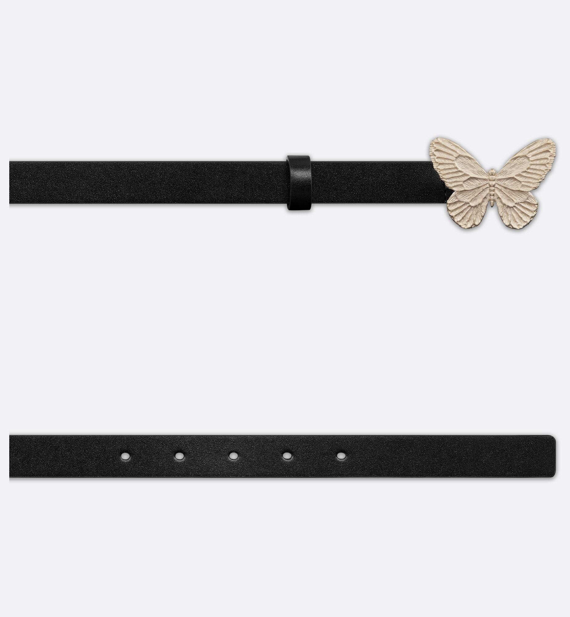 Dior Metamorphose Logo Belt In Black