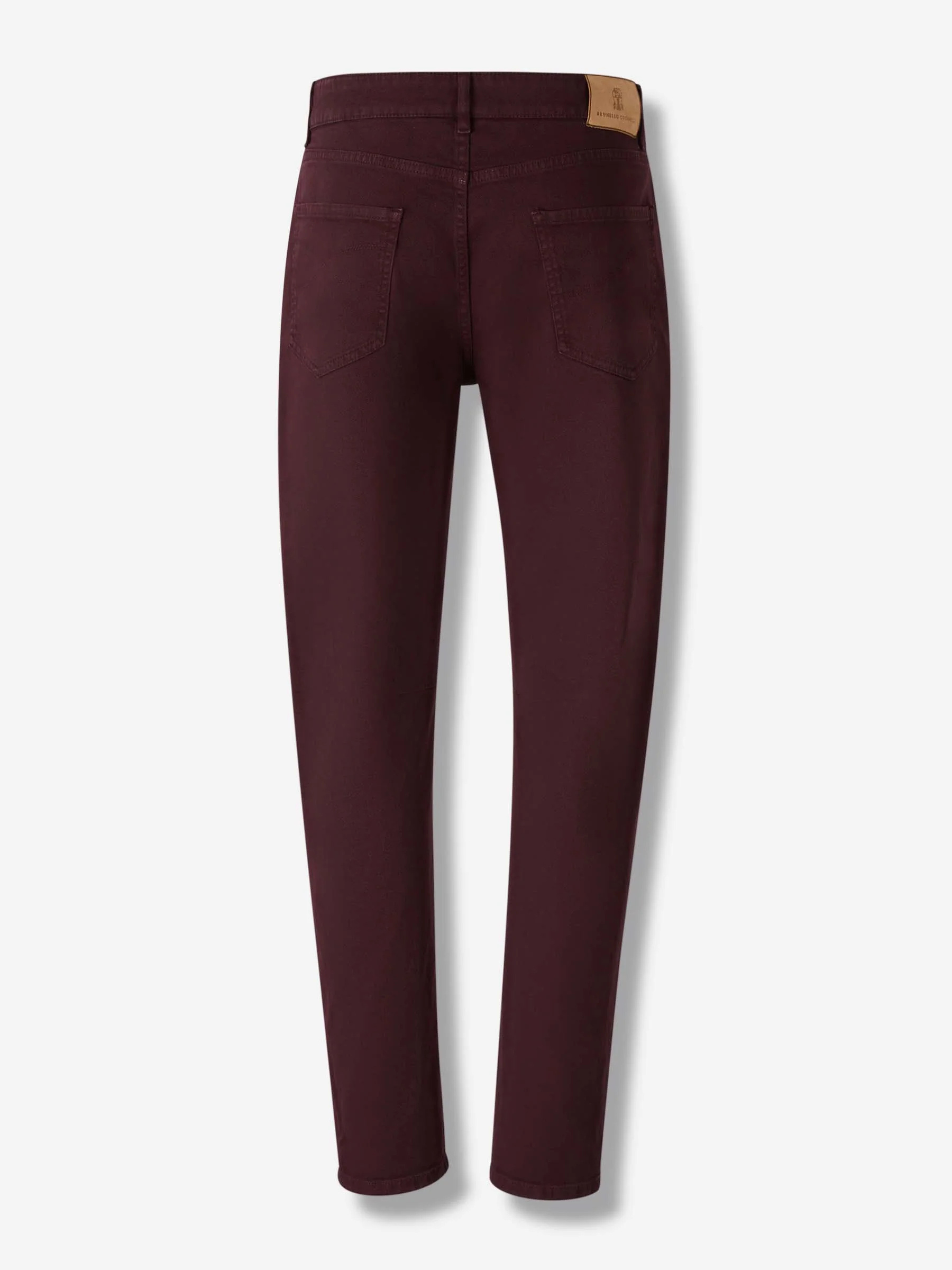 Brunello Cucinelli Five-pocket Virgin Wool Flannel Trousers In Red