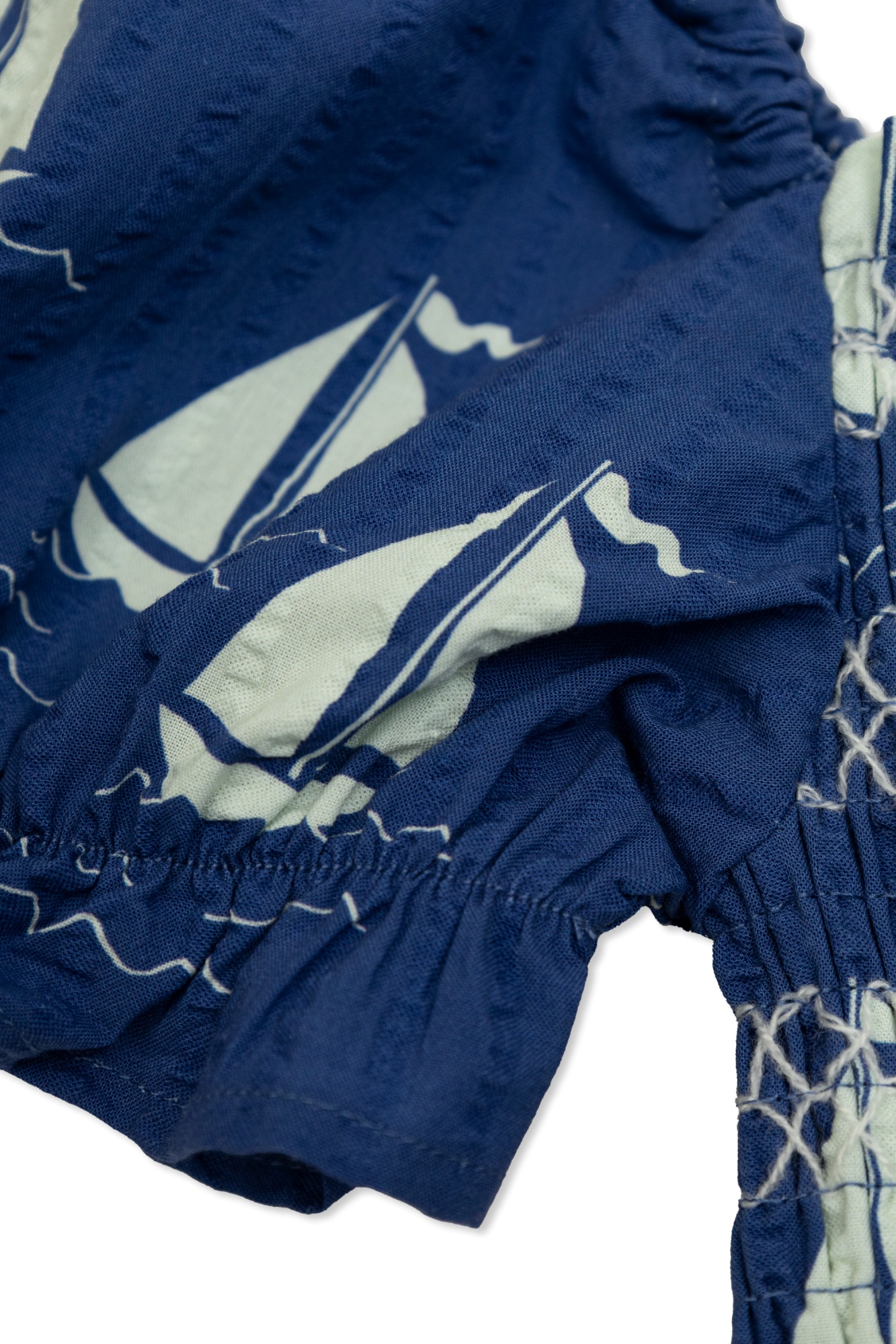 Mini Rodini Pattern Dress In Blue