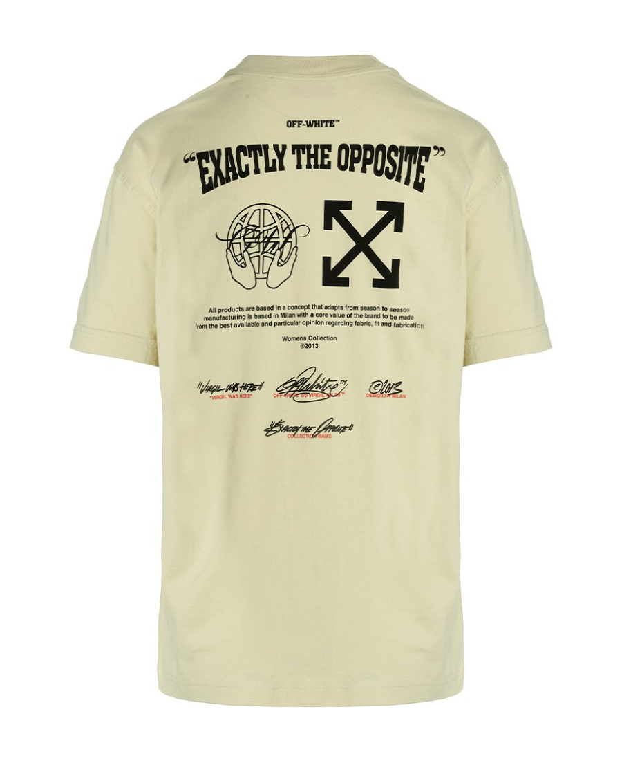 Off-white Graphic-print Cotton T-shirt In Nude