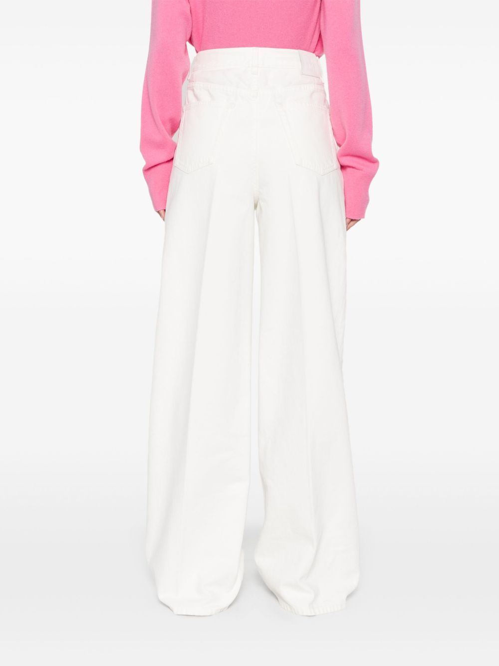 Shop Totême Belt-loop Jeans In White