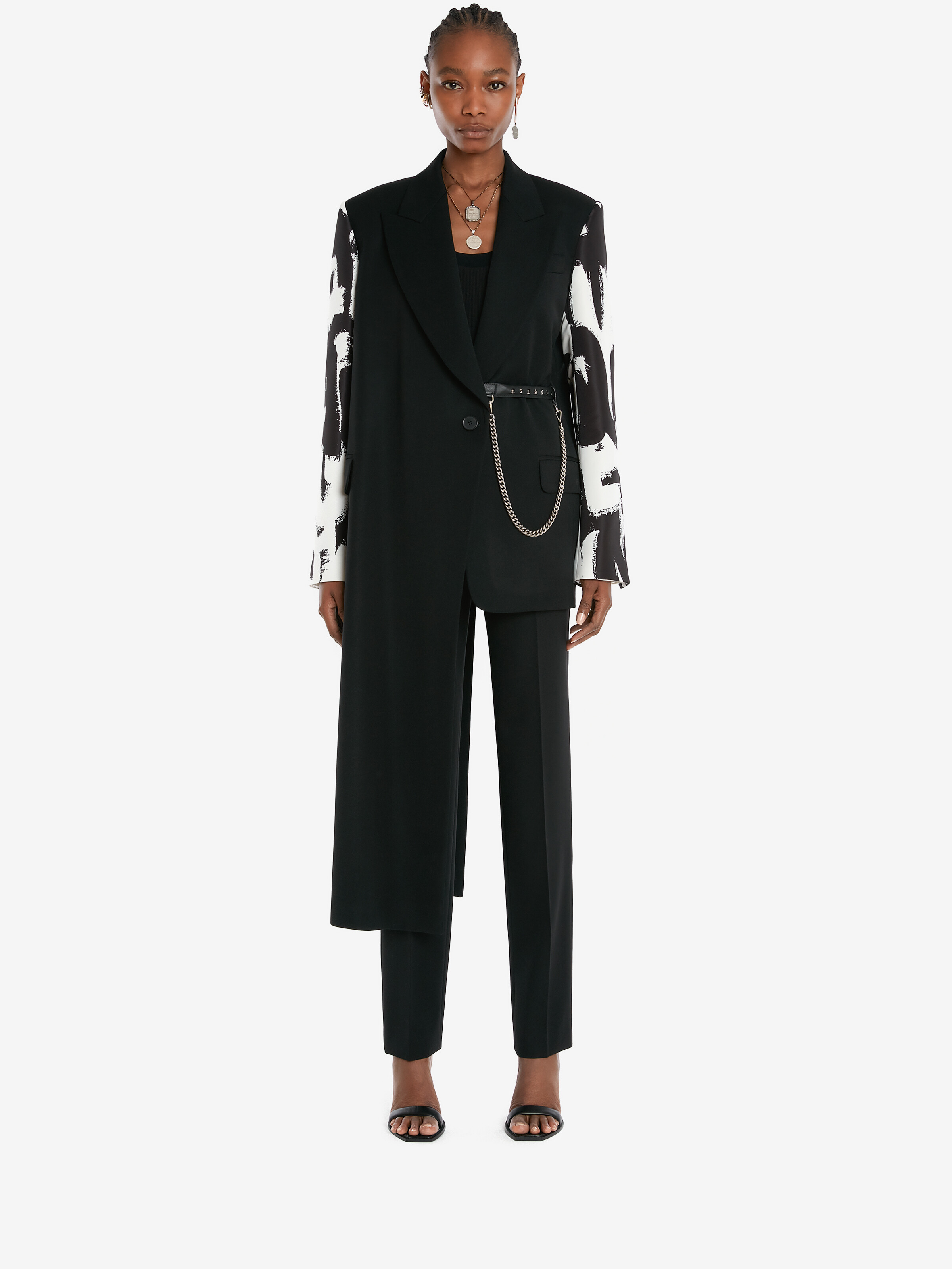 Alexander Mcqueen Womens Black Pressed-crease Buttoned-pocket Regular-fit Straight-leg Wool Trousers In Black