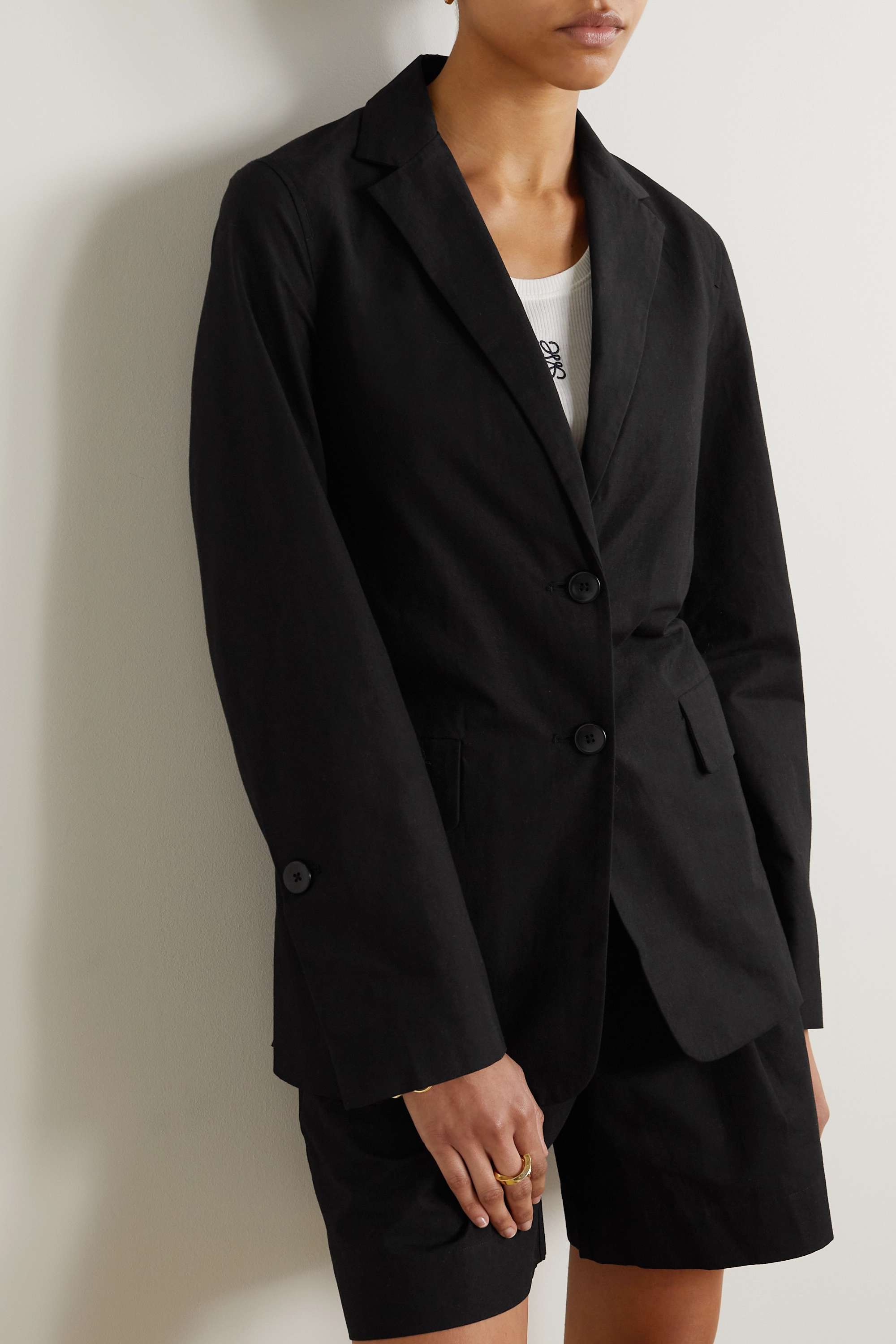Proenza Schouler Suit Jacket With Belt In Black