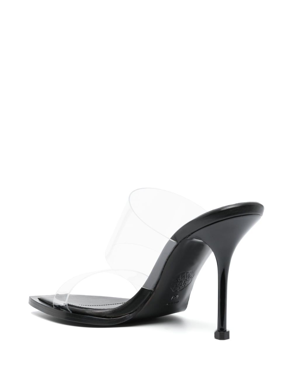 Alexander Mcqueen Open-toe Leather 100mm Mules In White