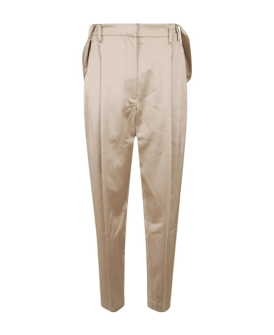 Brunello Cucinelli Wide-leg Plain Trousers In Nude