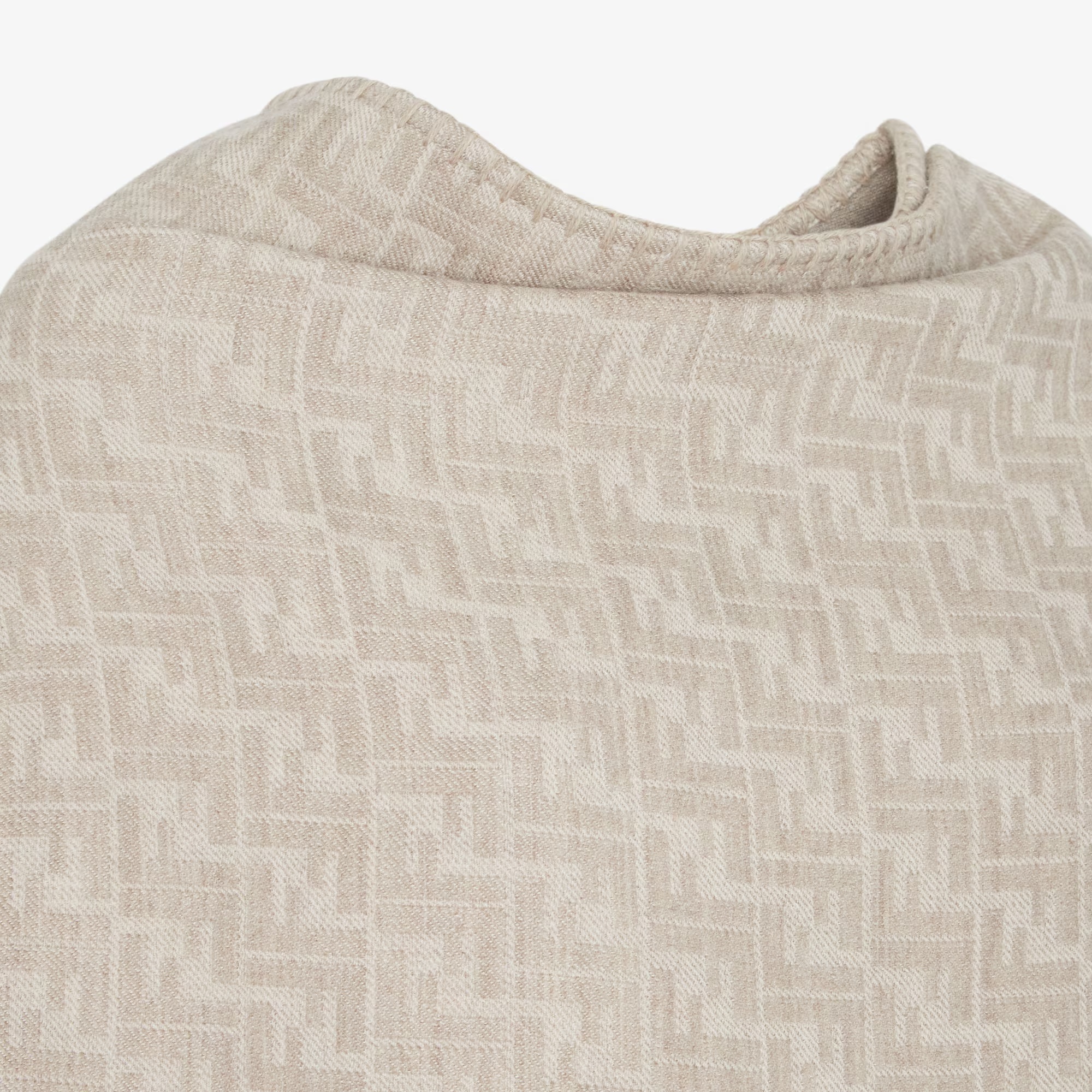 Shop Fendi Beige Wool And Cashmere Poncho In Nude