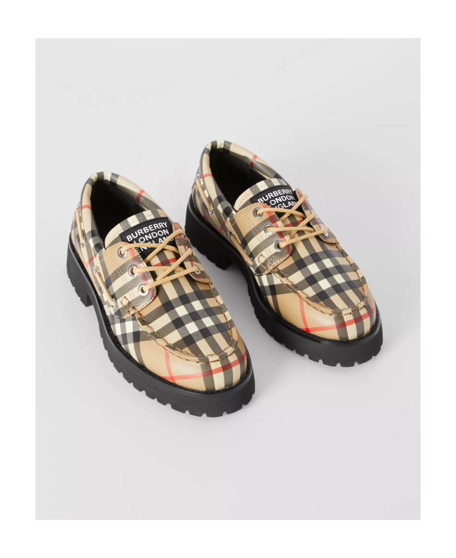 Burberry Signature Check Lace-up Shoes In Multicolor