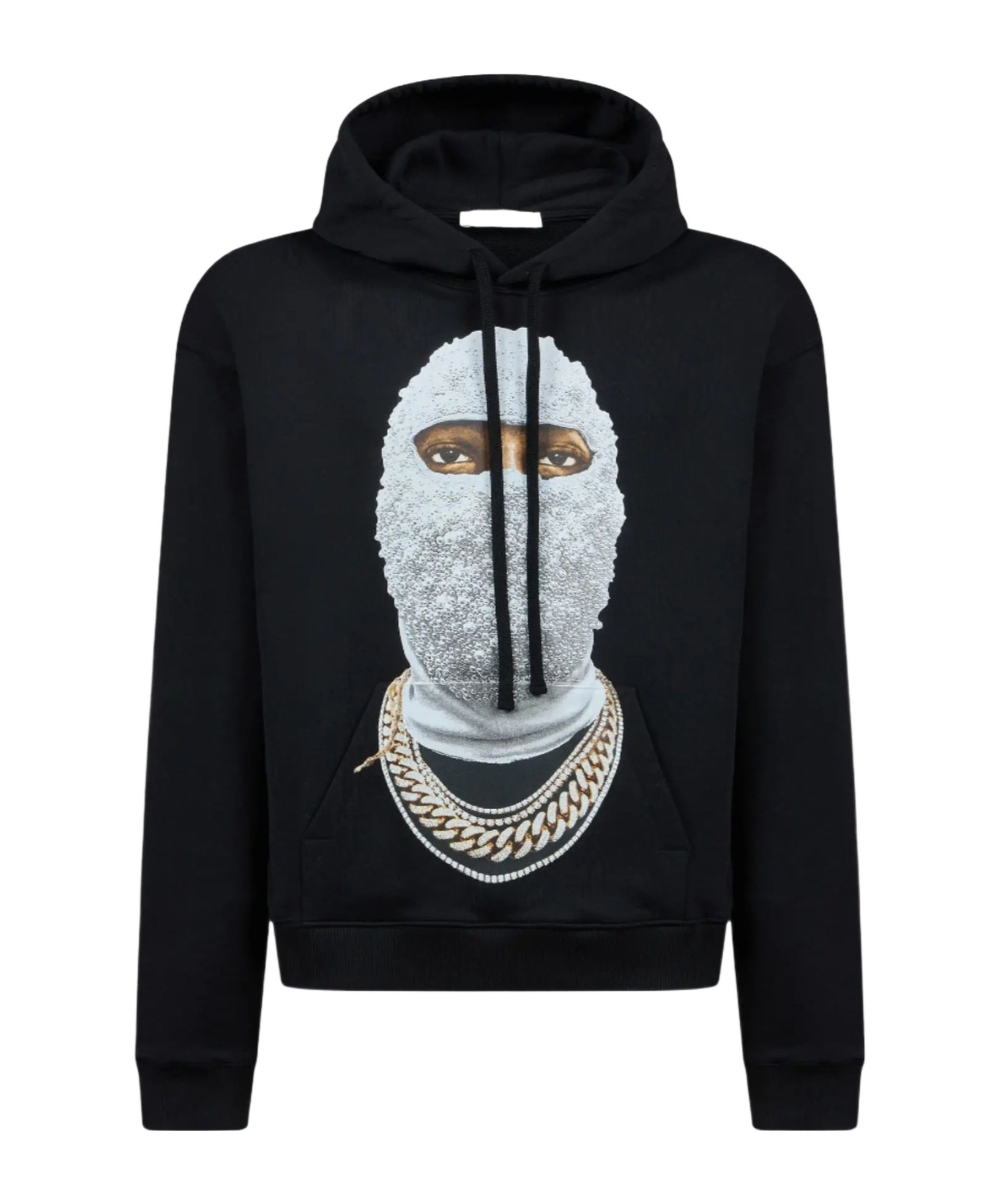 Ih Nom Uh Nit Mask Printed Drawstring Hoodie In Black