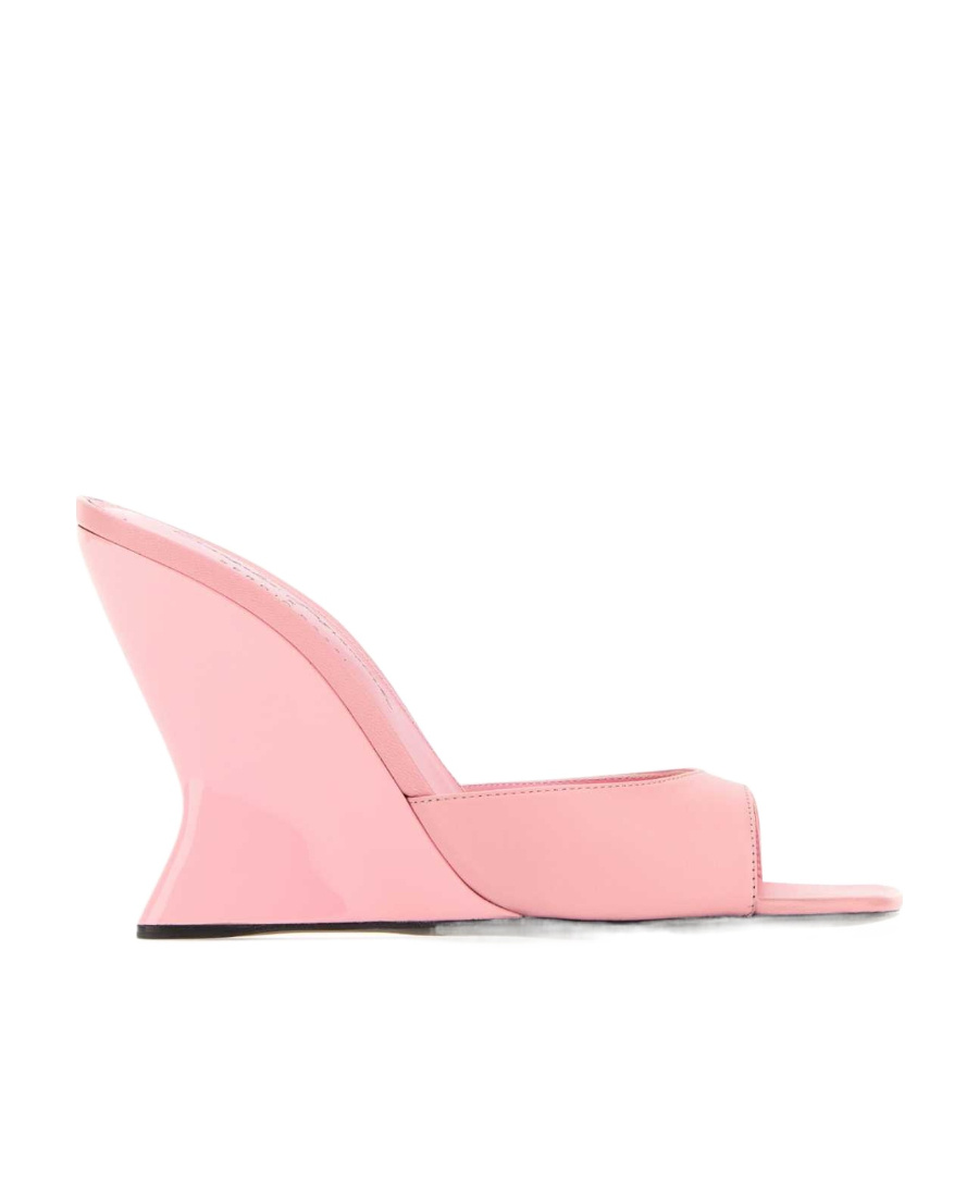 Sergio Rossi Elevated Wedge Open Toe Sandals In Pink